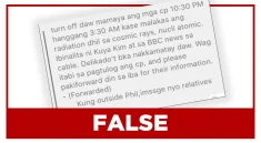 Radiation Text Message